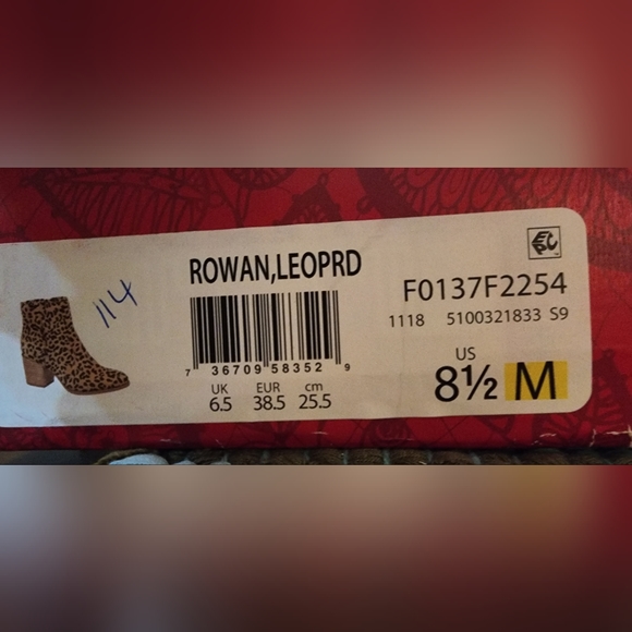 Carlos by Carlos Santana Leopard Print Ankle Boots Size 8.5M - Picture 5 of 5